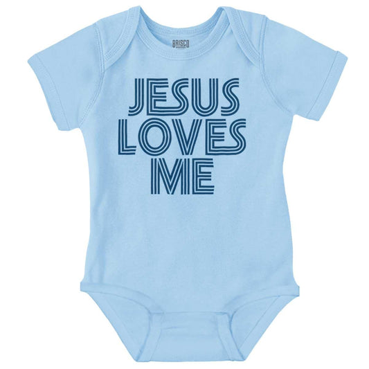 Jesus Loves Me Retro Baby Romper