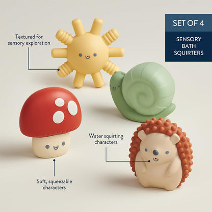 Water-Squirting Sensory Bath Mushroom & Hedgehog Toys