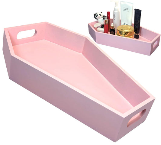 Pink Halloween Decor Coffin Tray