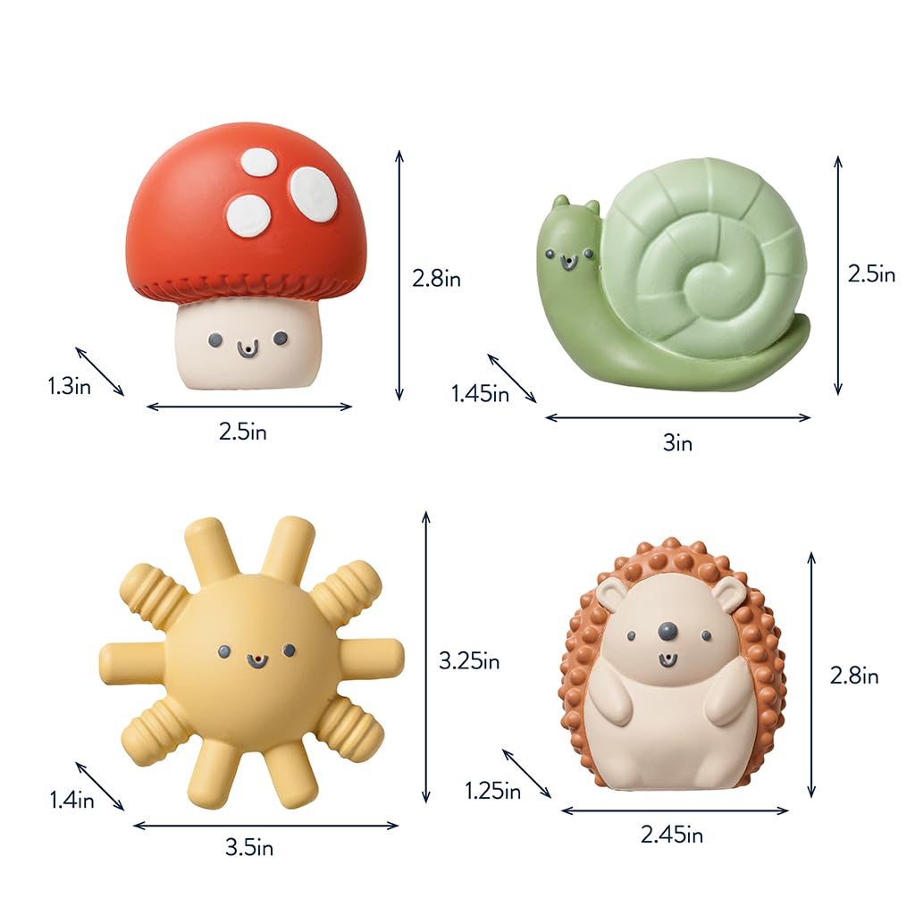 Water-Squirting Sensory Bath Mushroom & Hedgehog Toys