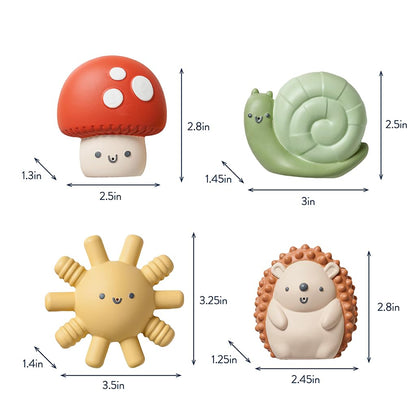 Water-Squirting Sensory Bath Mushroom & Hedgehog Toys