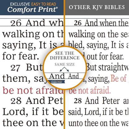 KJV Holy Bible: Large Print with 53,000 Center-Column Cross References, Pink Leathersoft, Red Letter, Comfort Print: King James Version