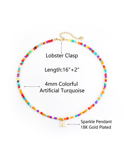 Beaded Initial Necklaces