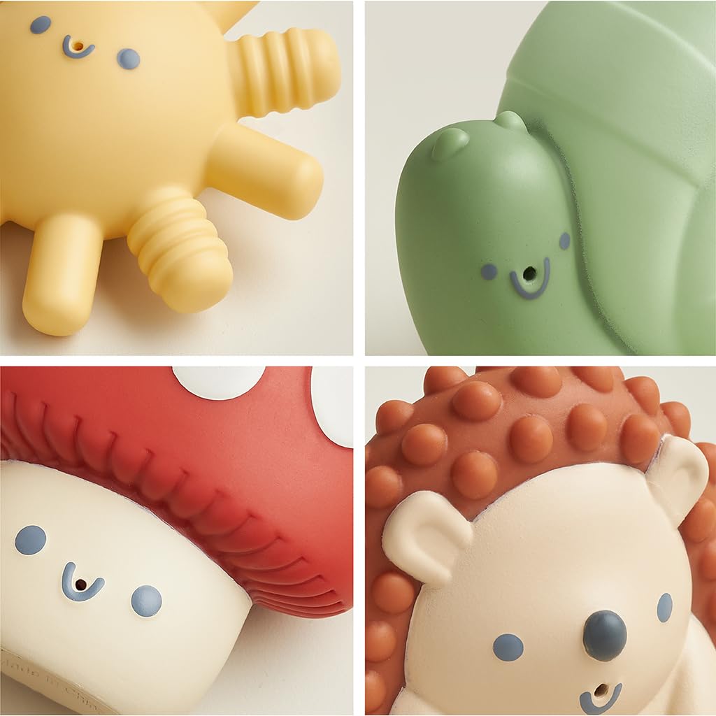 Water-Squirting Sensory Bath Mushroom & Hedgehog Toys