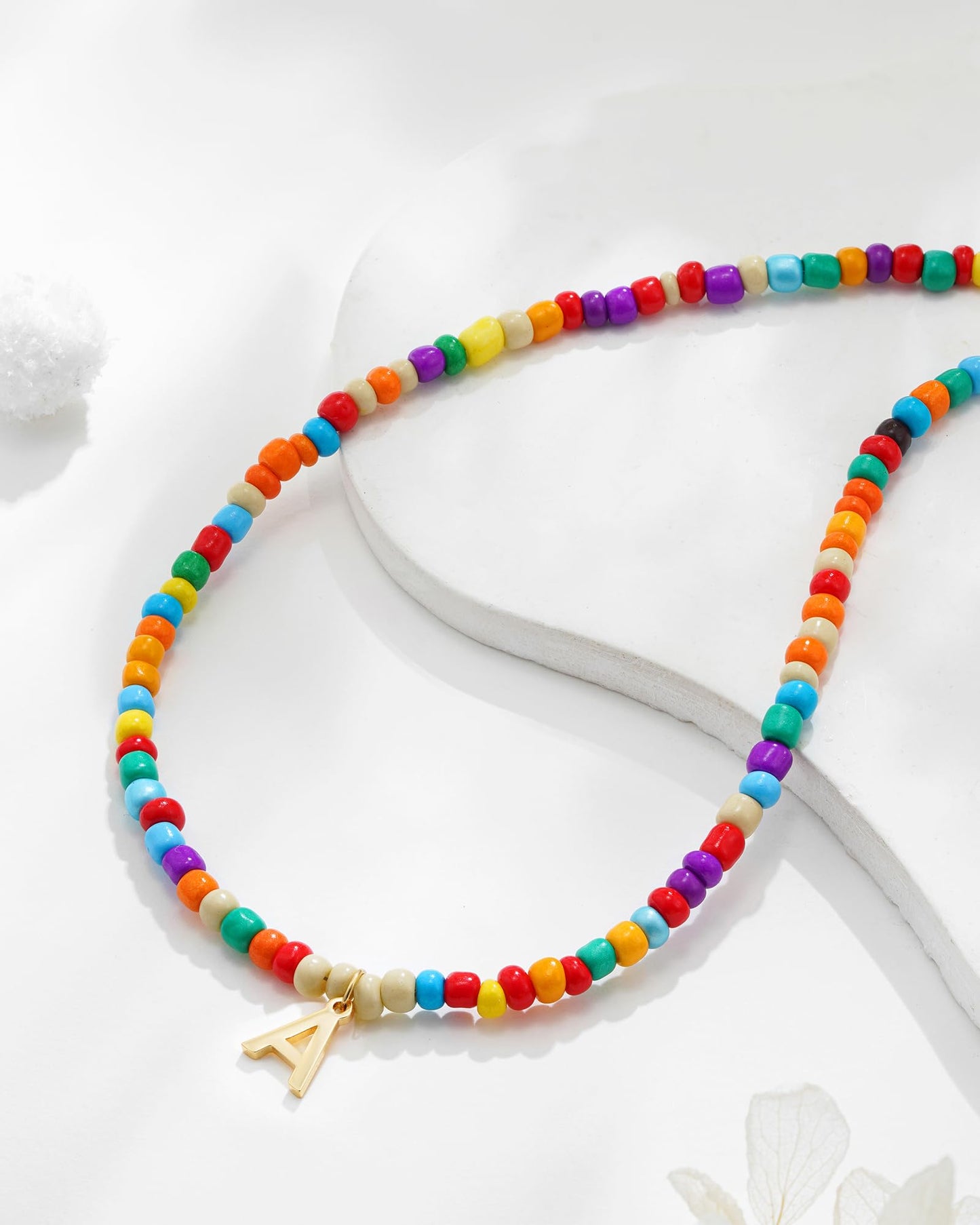Beaded Initial Necklaces