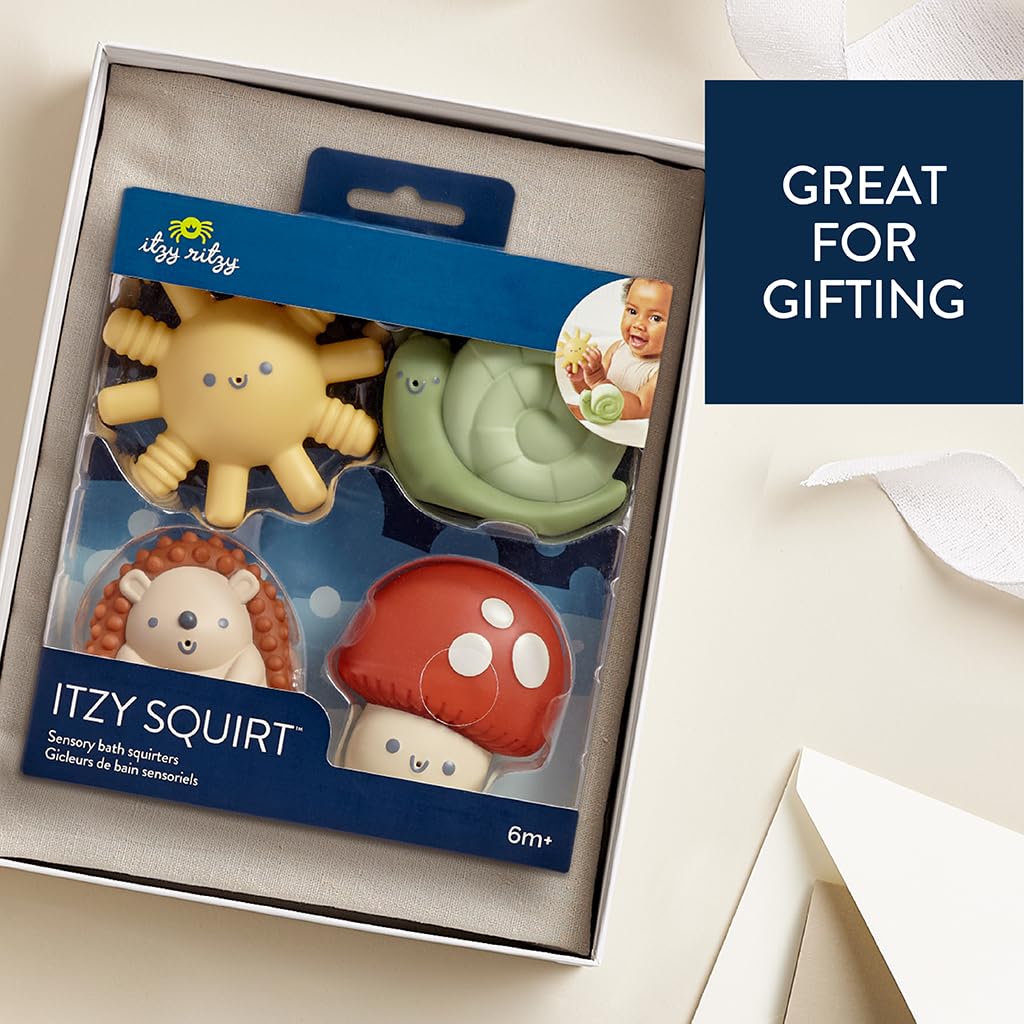 Water-Squirting Sensory Bath Mushroom & Hedgehog Toys