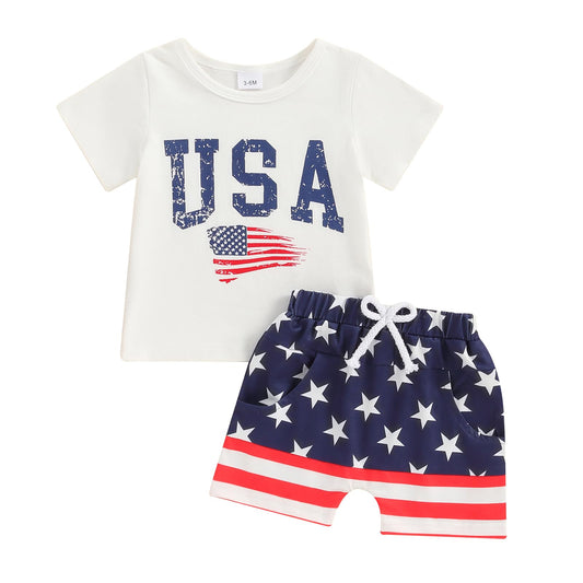 Bright Red White and Blue Set for Boy