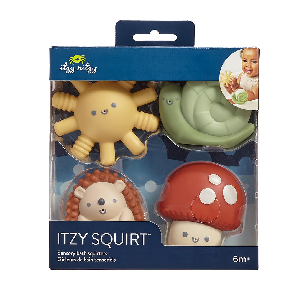 Water-Squirting Sensory Bath Mushroom & Hedgehog Toys