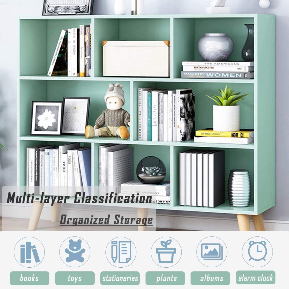 Wooden Open Shelf Bookcase