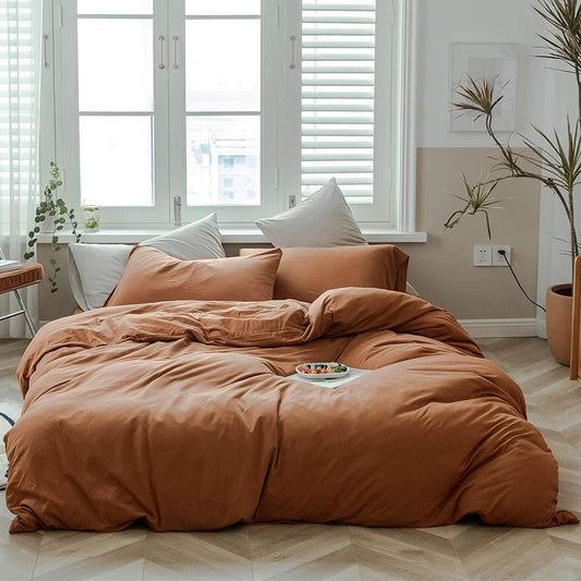Jersey Knit Cotton Duvet Cover Set
