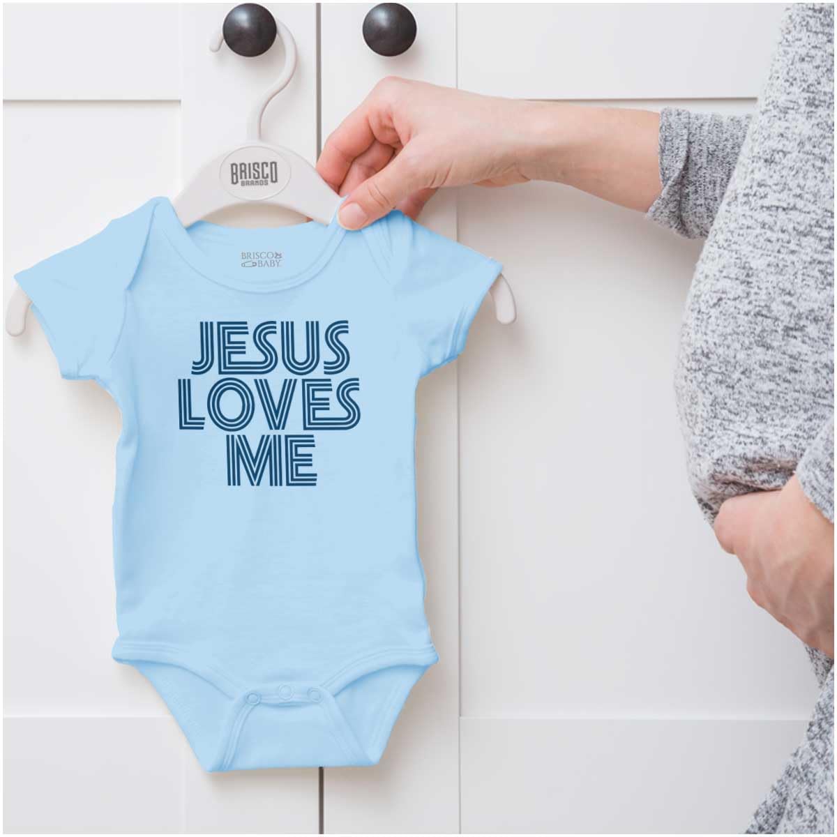 Jesus Loves Me Retro Baby Romper