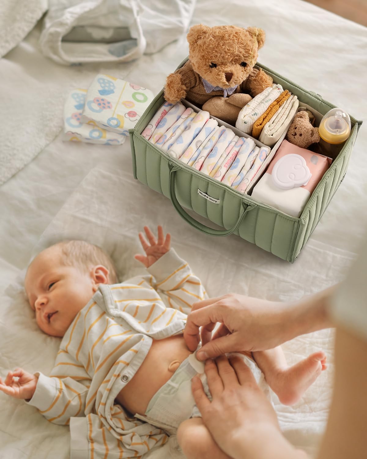 Cute Baby Diaper Caddy Organizer