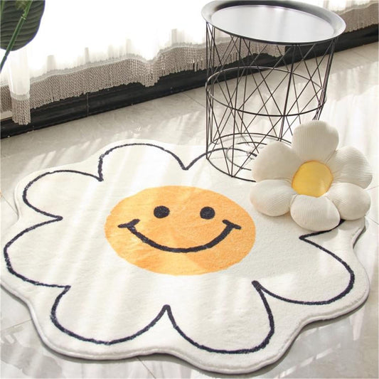 Smiley Face Daisy Rug