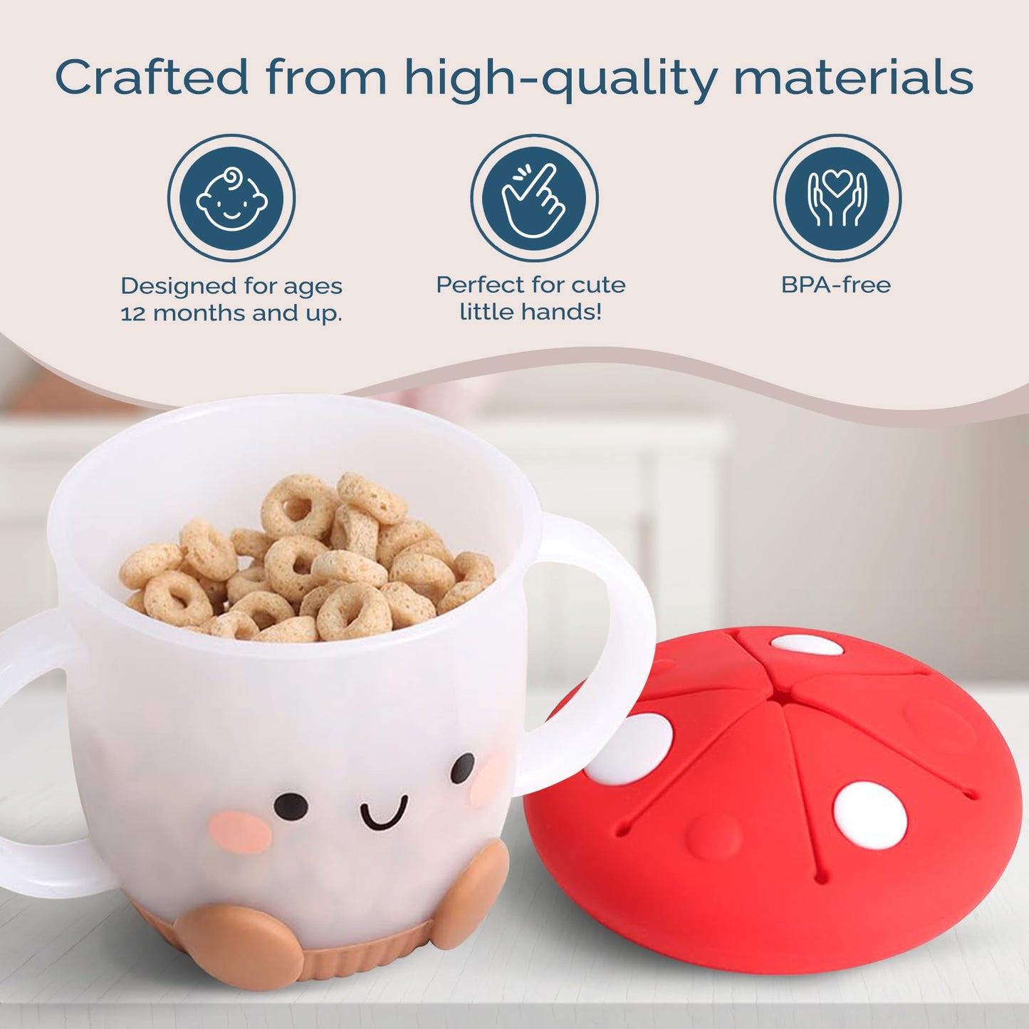 Mushroom Toddler Snack Cup