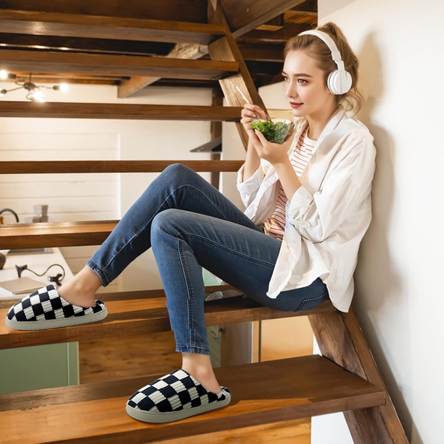 Checkered Slippers