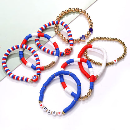 Red White and Blue Bracelet Stack