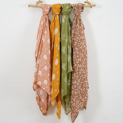 Cactus Muslin Swaddle Blankets