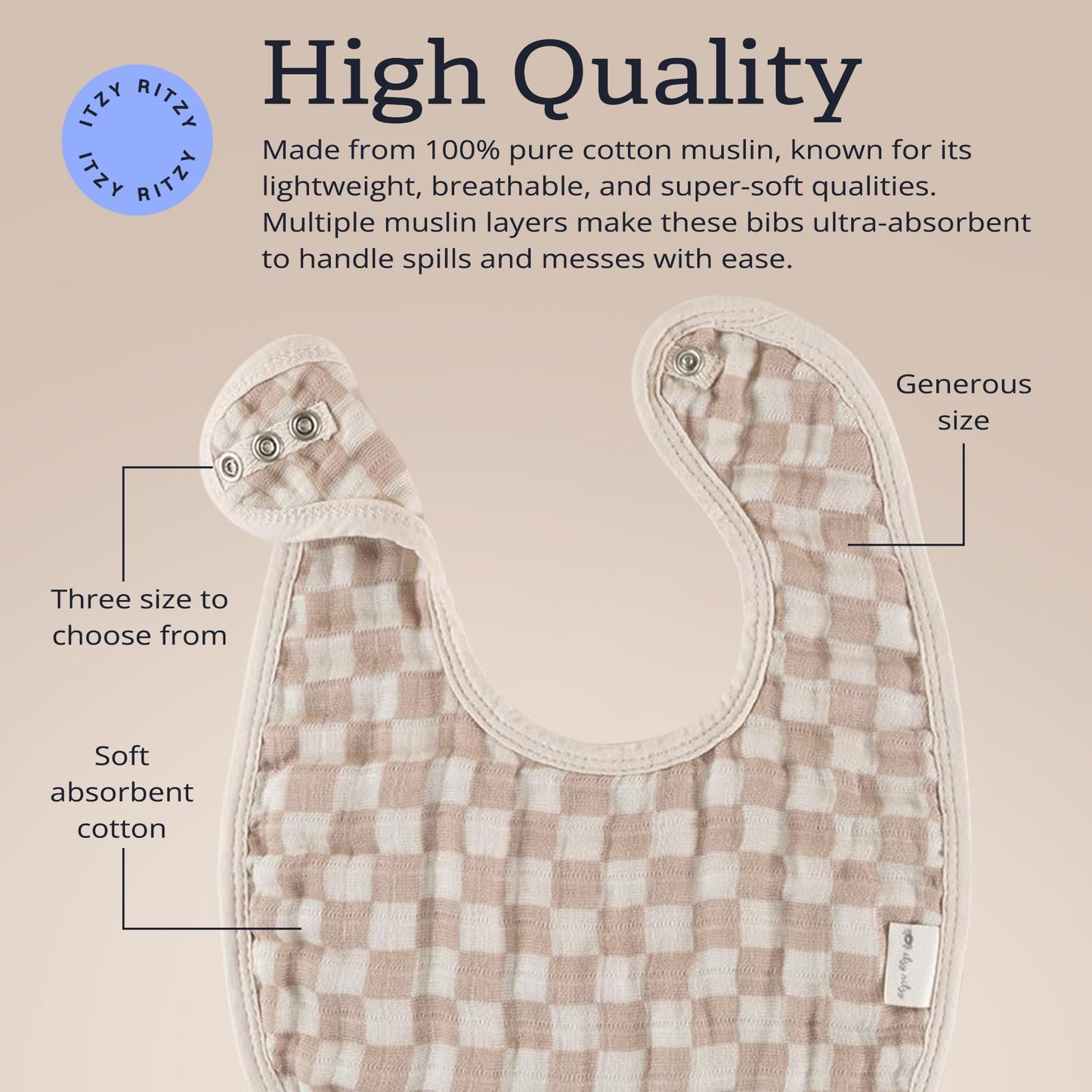 Checkerboard Baby Bibs