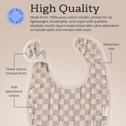 Checkerboard Baby Bibs