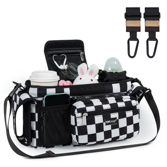 Checkered Baby Stroller Organizer