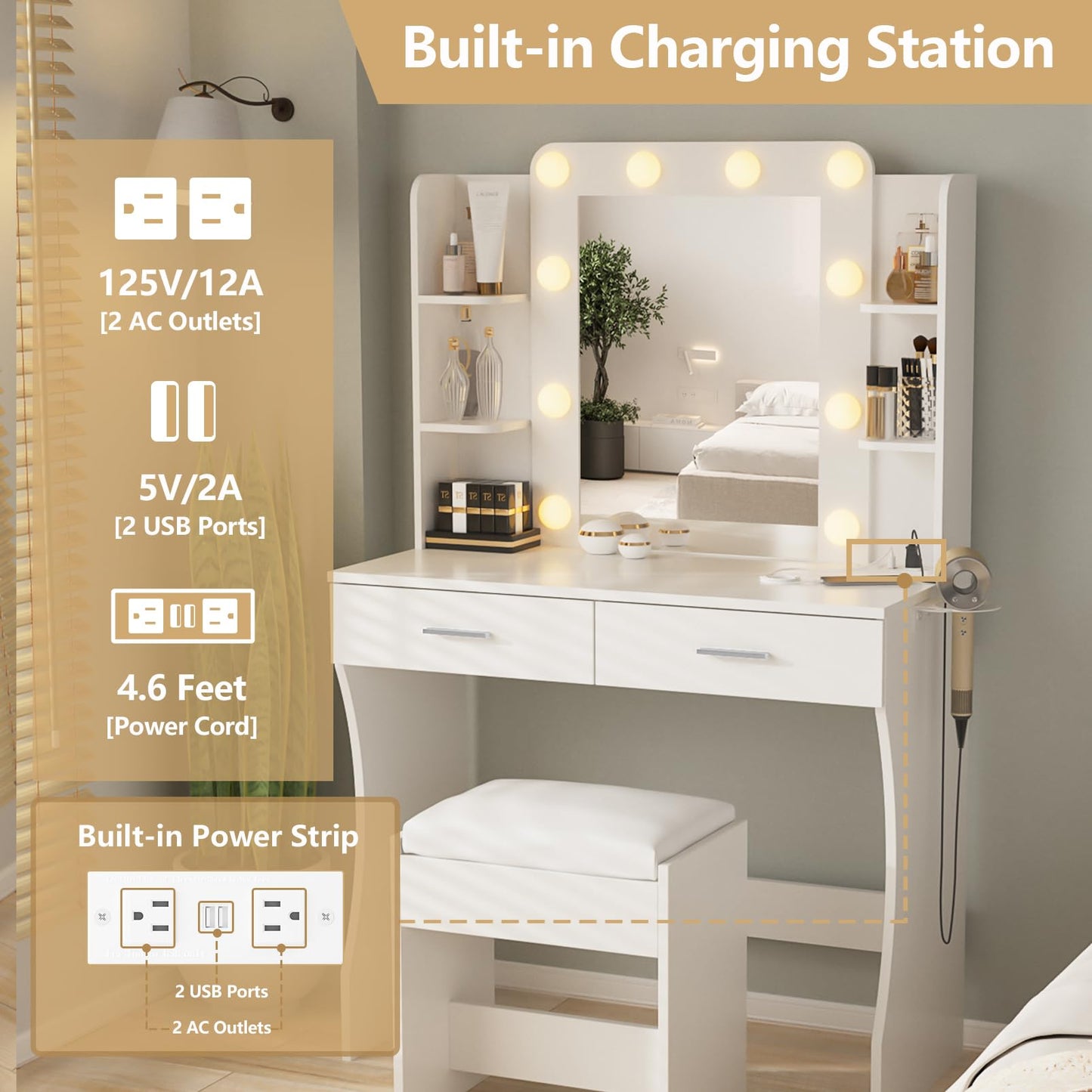 Kids Vanity with Lights