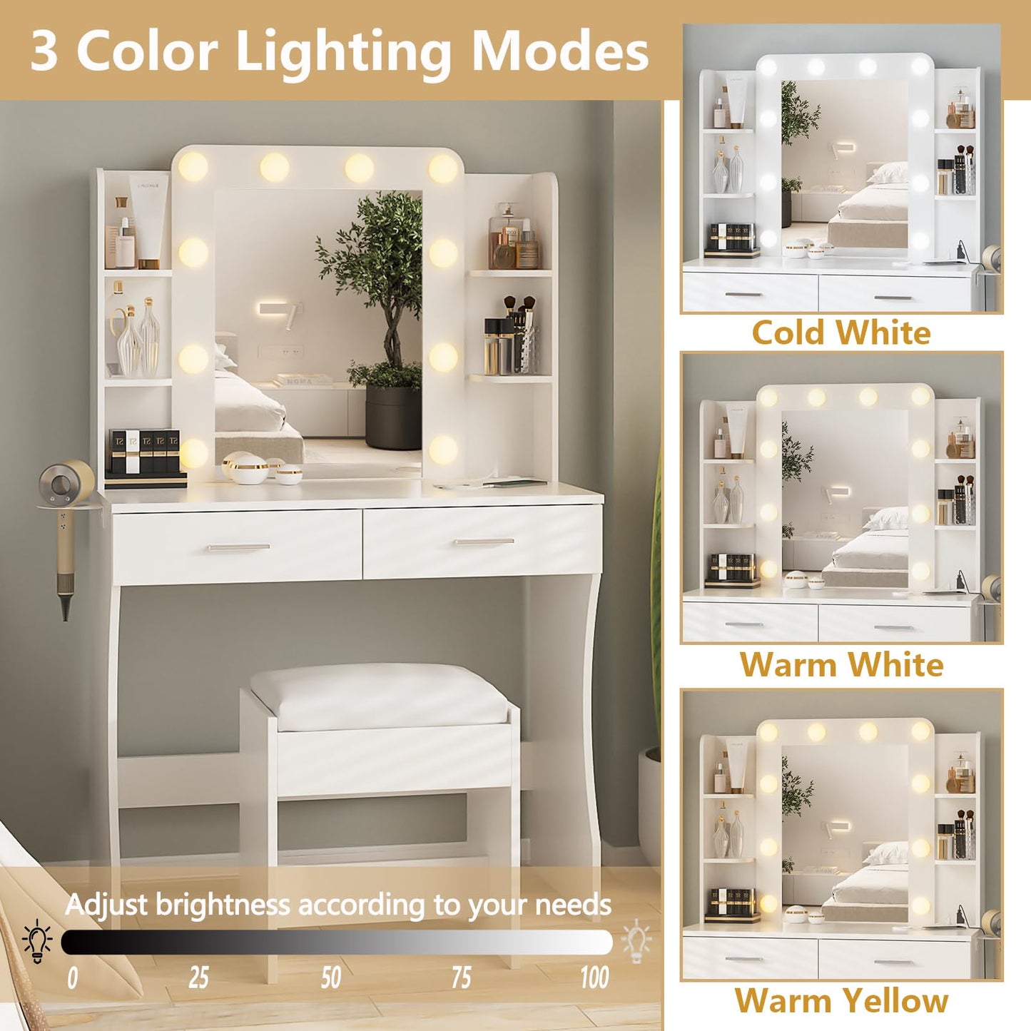 Kids Vanity with Lights
