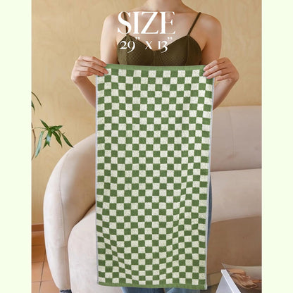 Cute Checkered Bathroom Towels