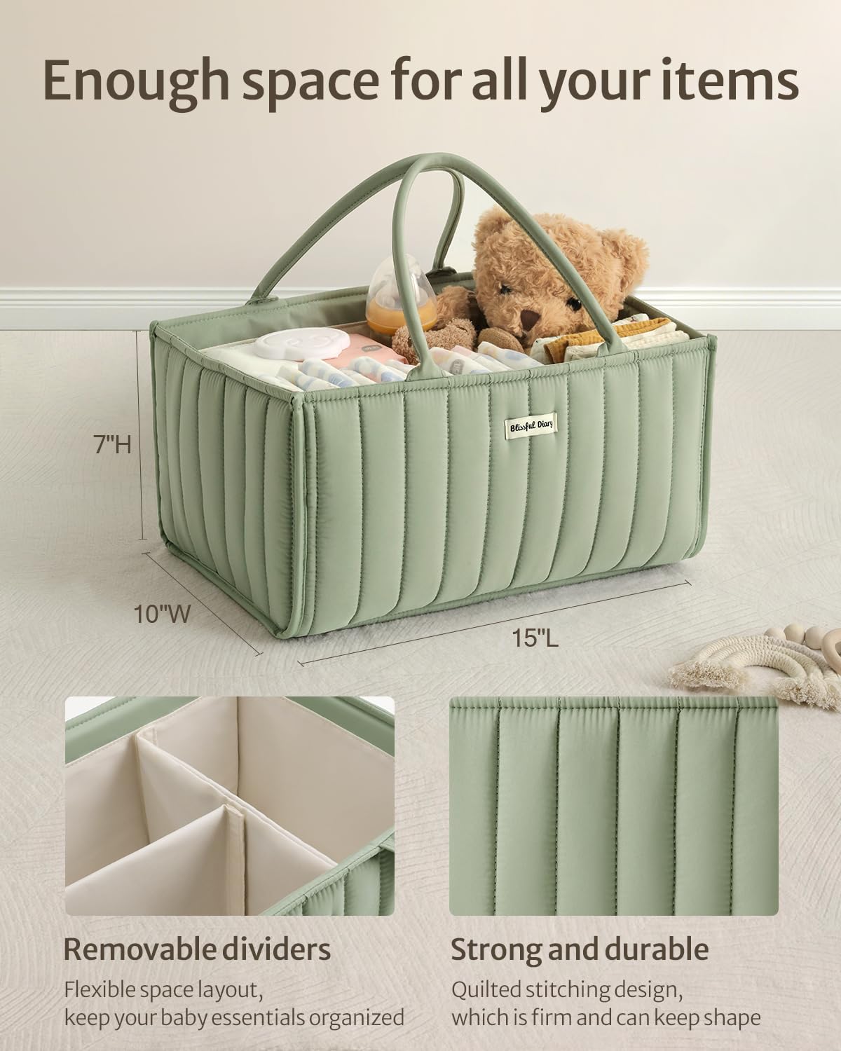 Cute Baby Diaper Caddy Organizer