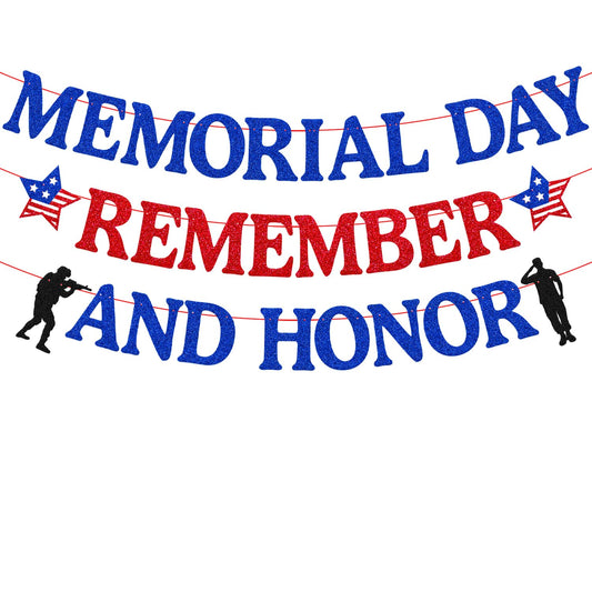 Memorial Day Remember and Honor Banner