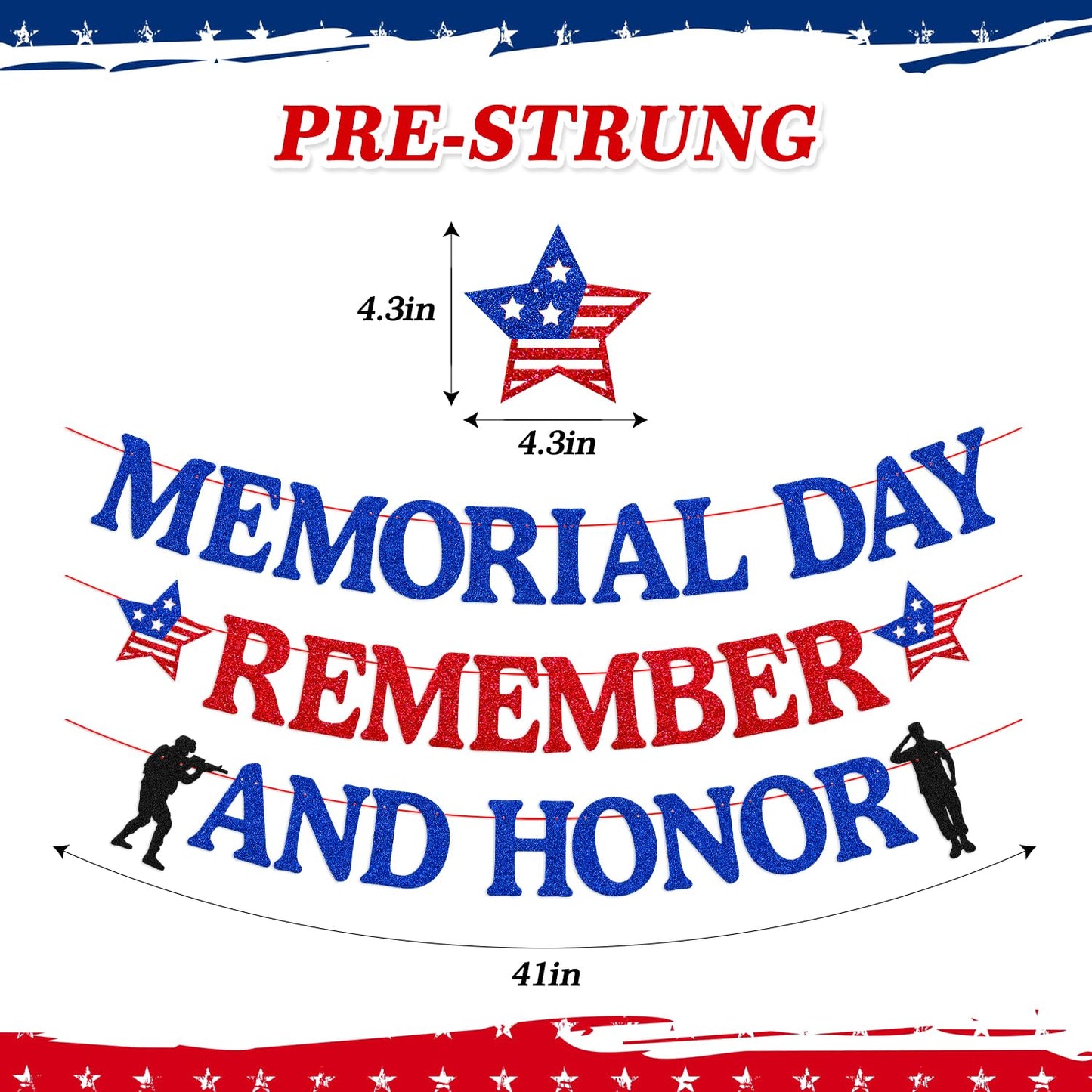 Memorial Day Remember and Honor Banner