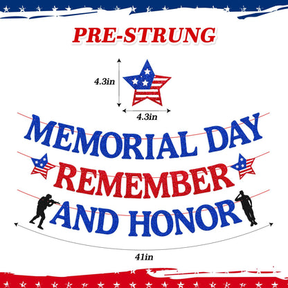 Memorial Day Remember and Honor Banner