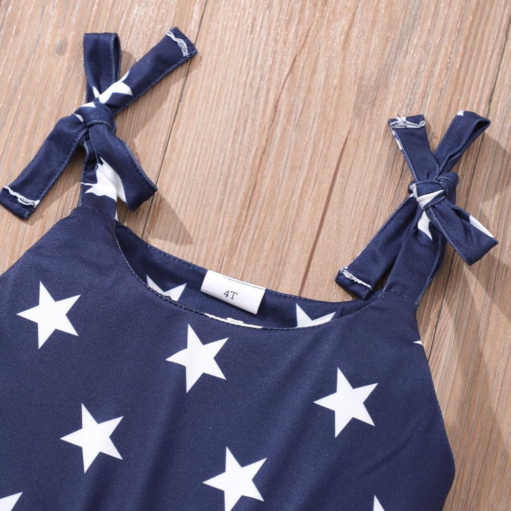 Red White and Blue Tank and Short Set for Girl