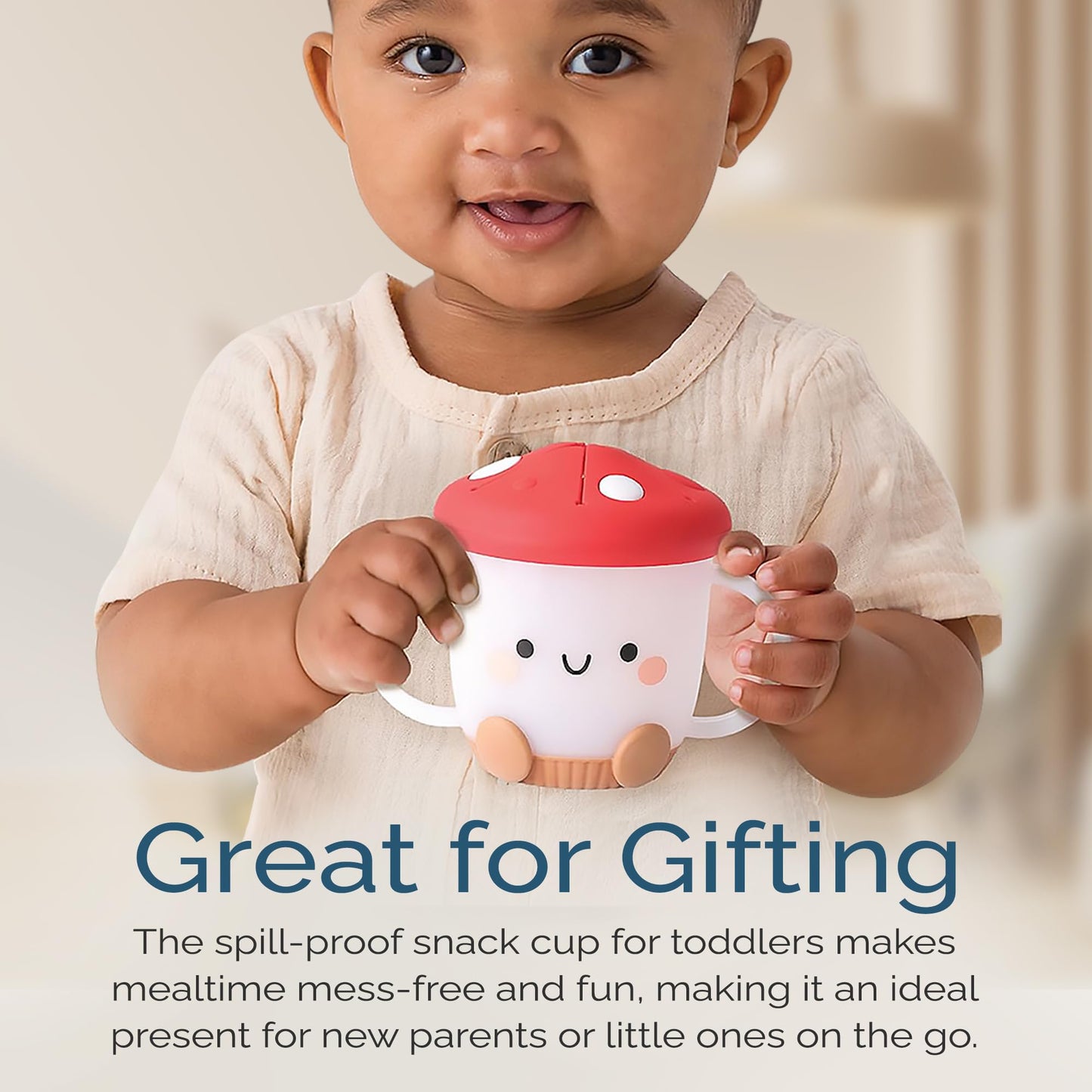Mushroom Toddler Snack Cup