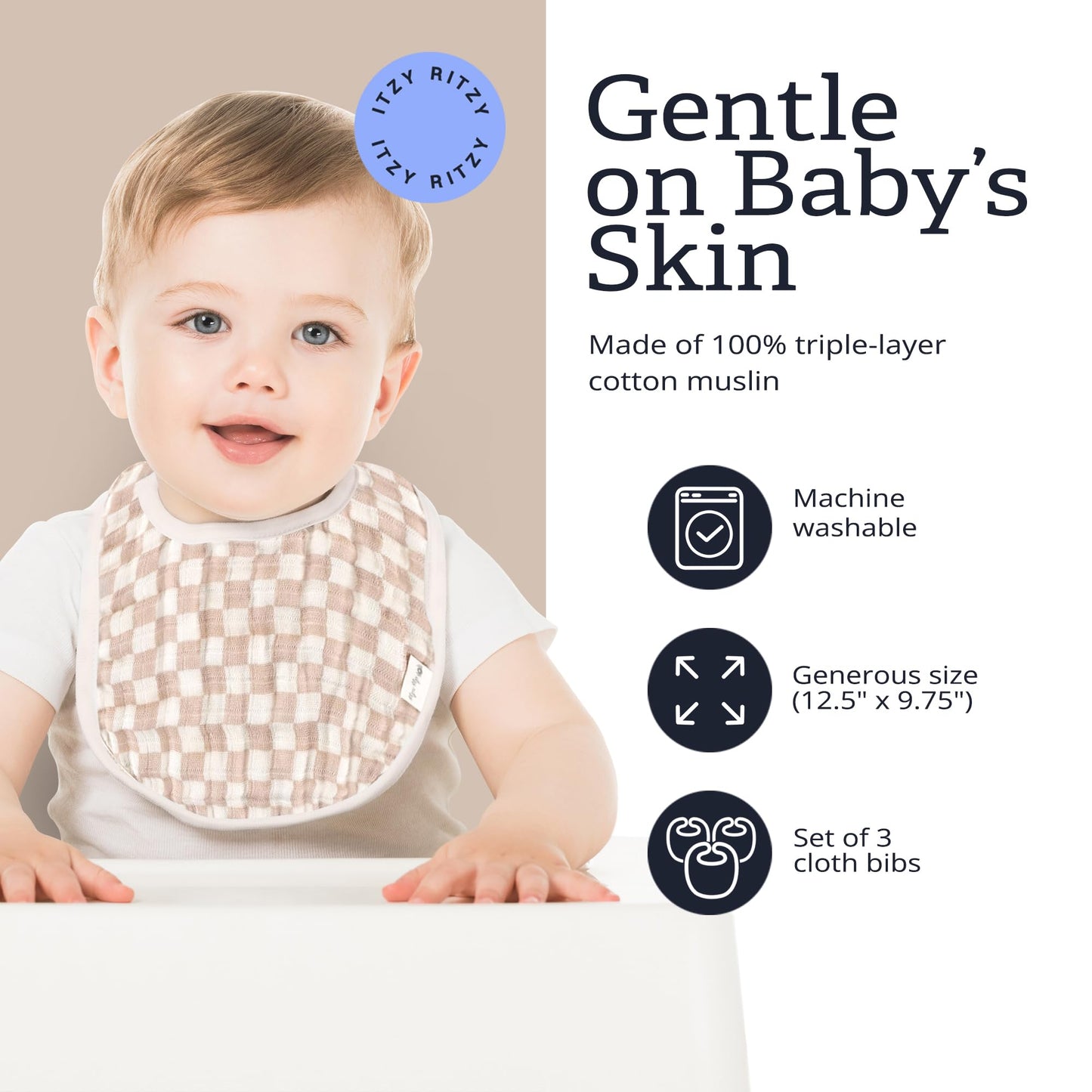 Checkerboard Baby Bibs