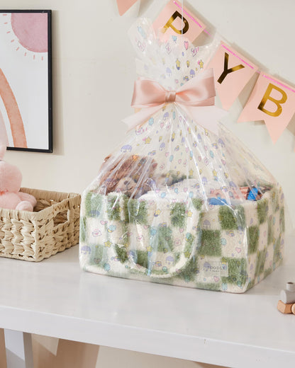 Checkered Diaper Caddy Organizer