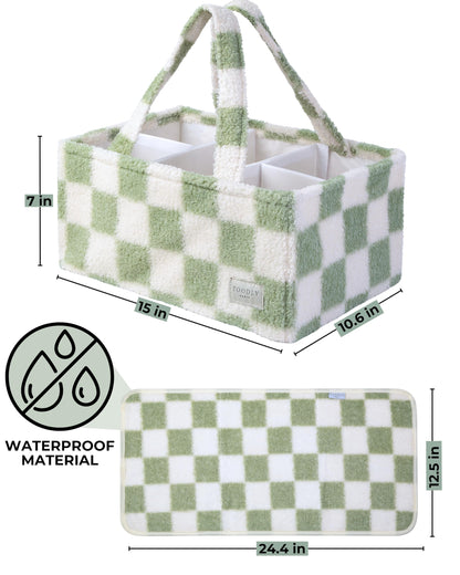 Checkered Diaper Caddy Organizer