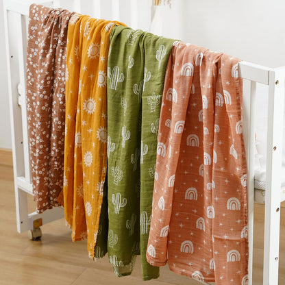 Cactus Muslin Swaddle Blankets