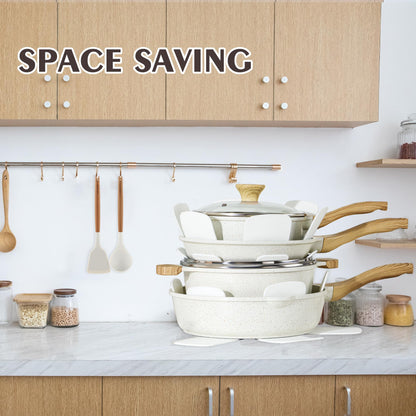 Nonstick Ceramic Cookware Set 13-Piece