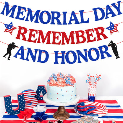 Memorial Day Remember and Honor Banner