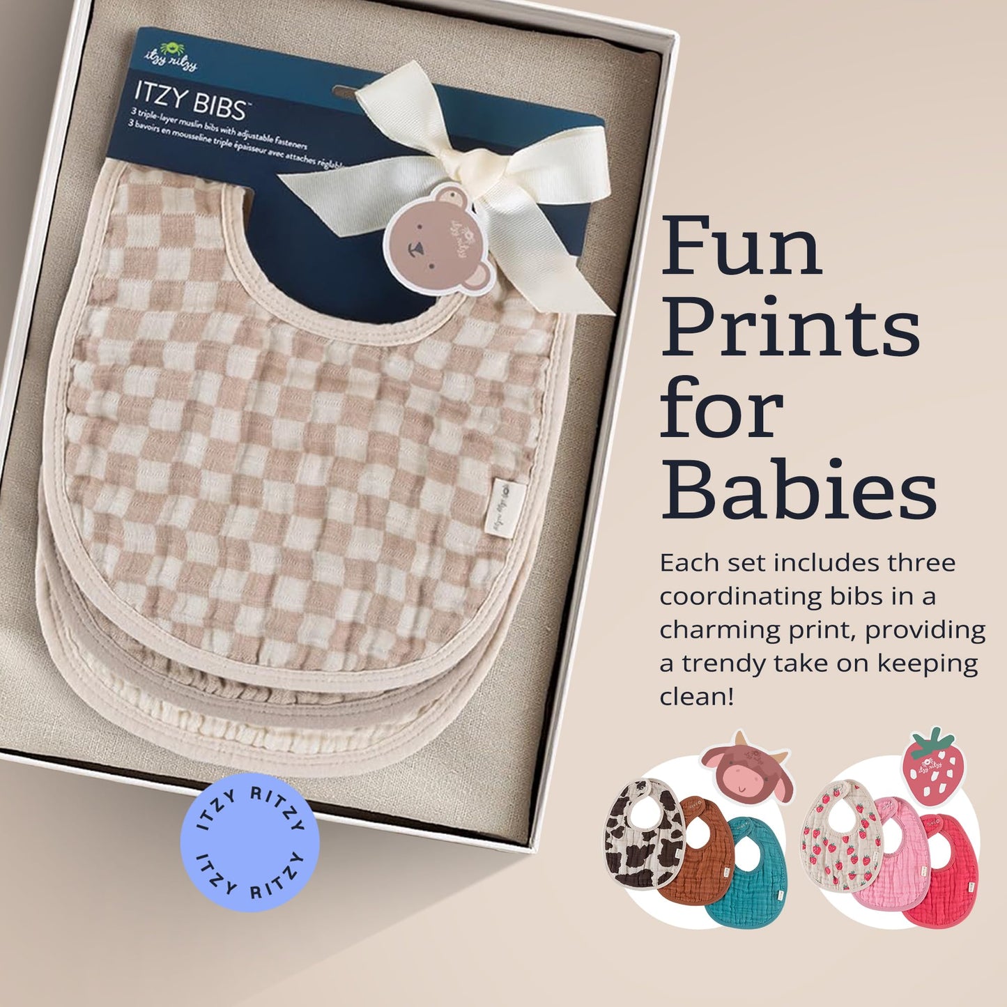 Checkerboard Baby Bibs