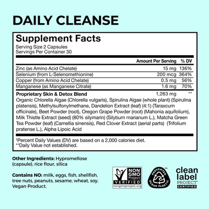 HUM Daily Cleanse Acne Supplement