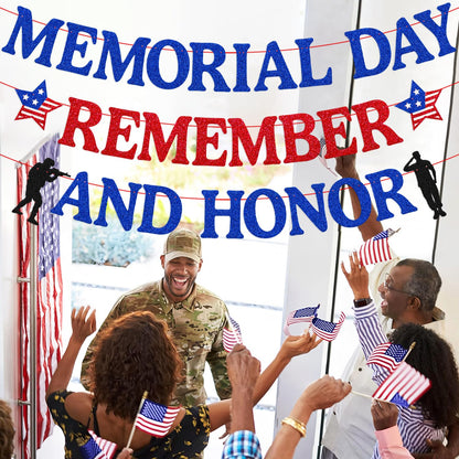 Memorial Day Remember and Honor Banner
