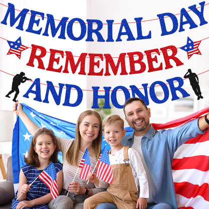 Memorial Day Remember and Honor Banner