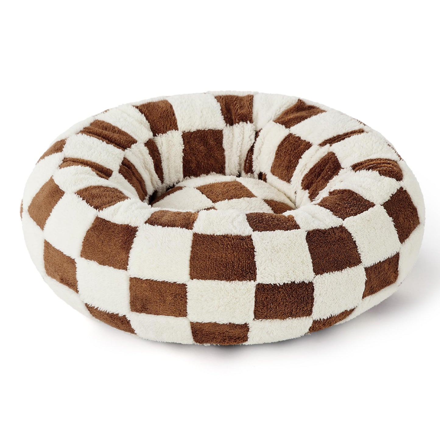 Checkered Donut Dog Bed