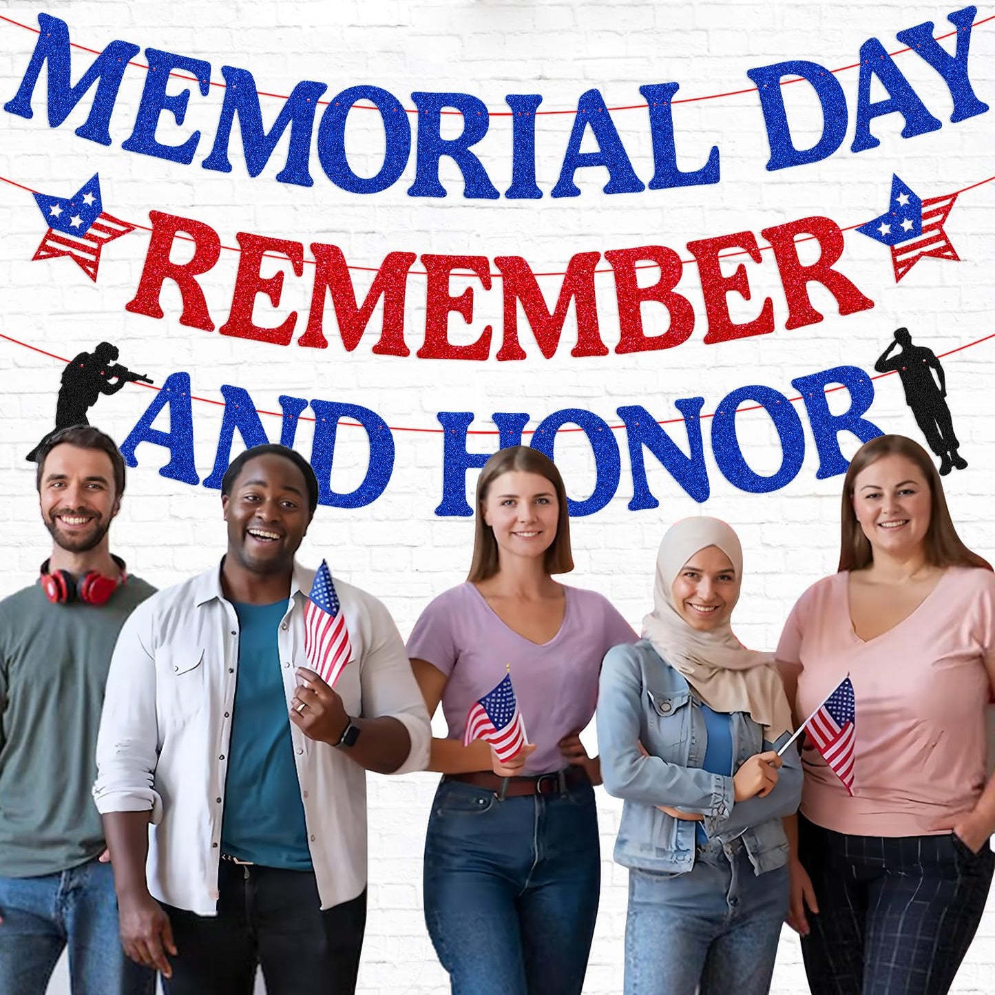Memorial Day Remember and Honor Banner