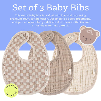 Checkerboard Baby Bibs