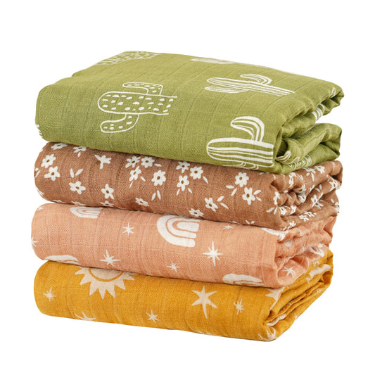 Cactus Muslin Swaddle Blankets