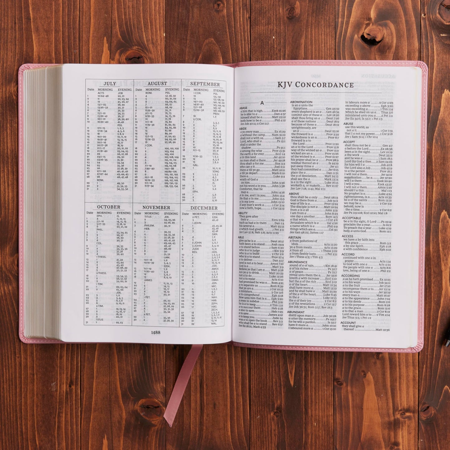 KJV Holy Bible: Large Print with 53,000 Center-Column Cross References, Pink Leathersoft, Red Letter, Comfort Print: King James Version