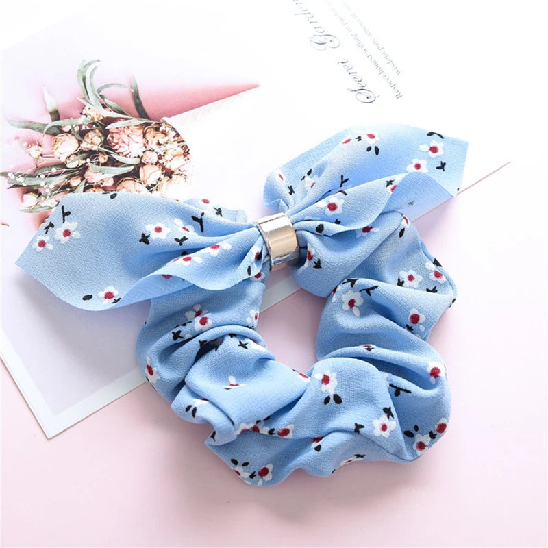 Bow Knot Silk Hair Scrunchies