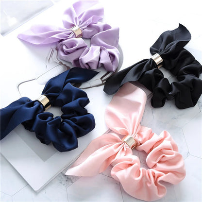 Bow Knot Silk Hair Scrunchies